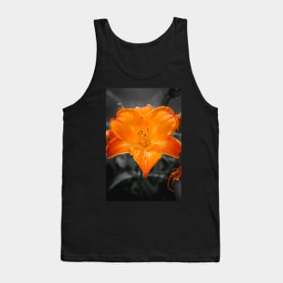 Orange Lily Flower Photograph Tank Top